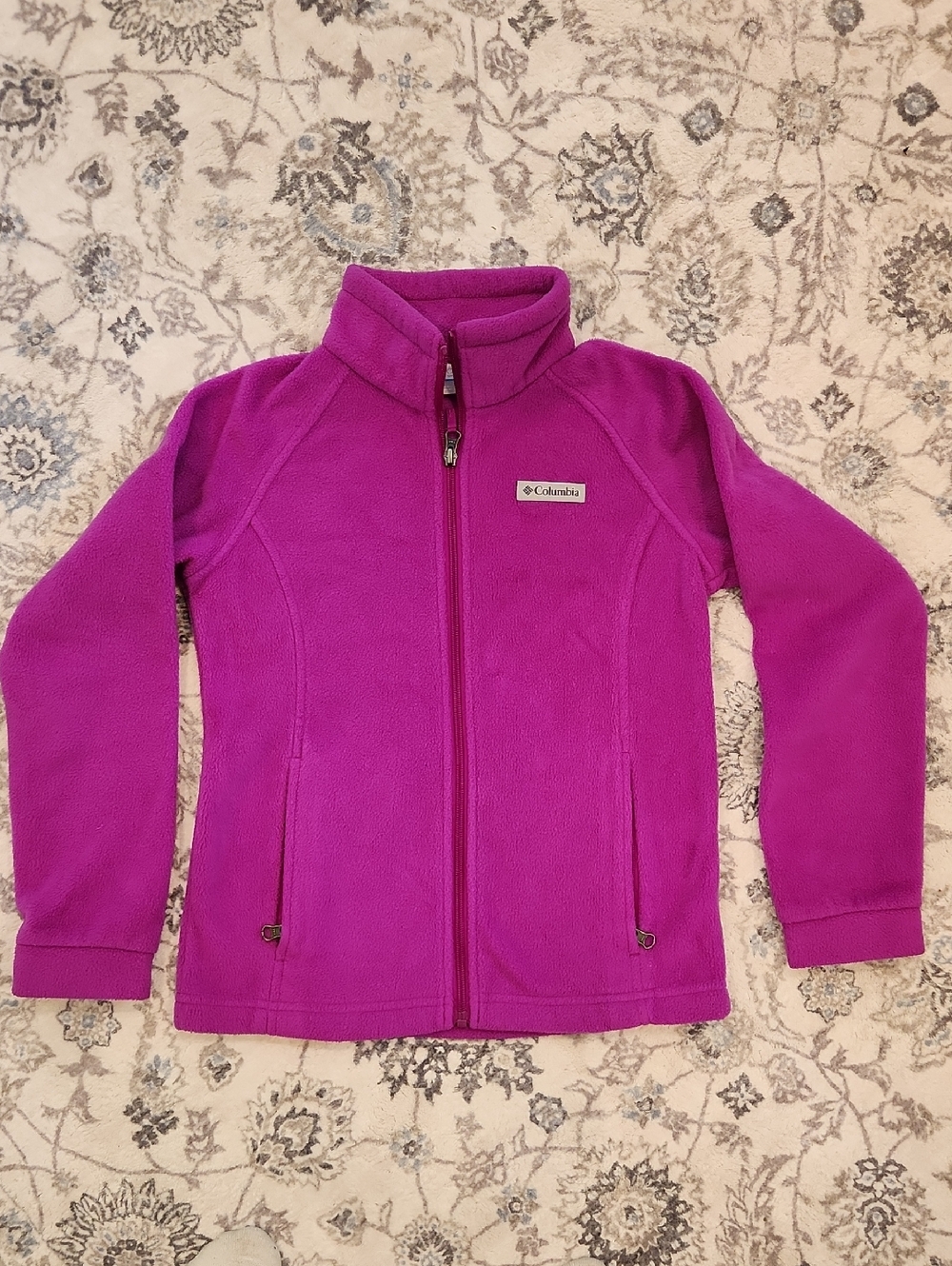 Columbia Girl's M Purple Full-Zip Fleece Jacket